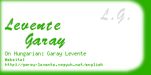 levente garay business card